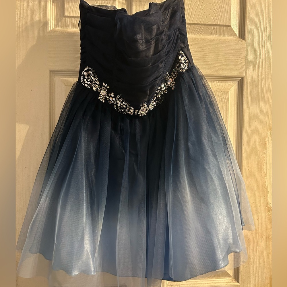 Homecoming dress blue ombré